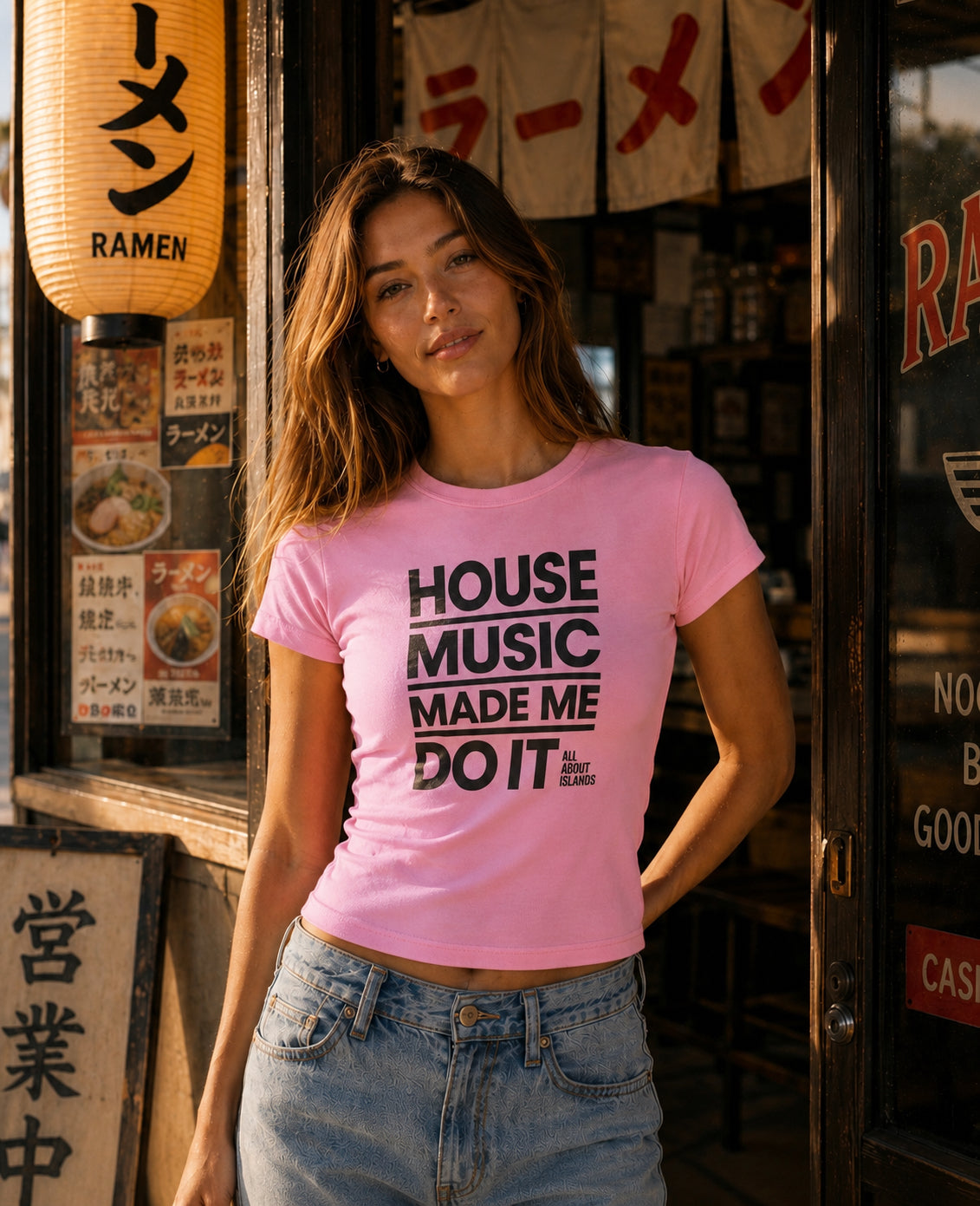 House Music Made Me Do It — Micro Rib Baby Tee (Black)