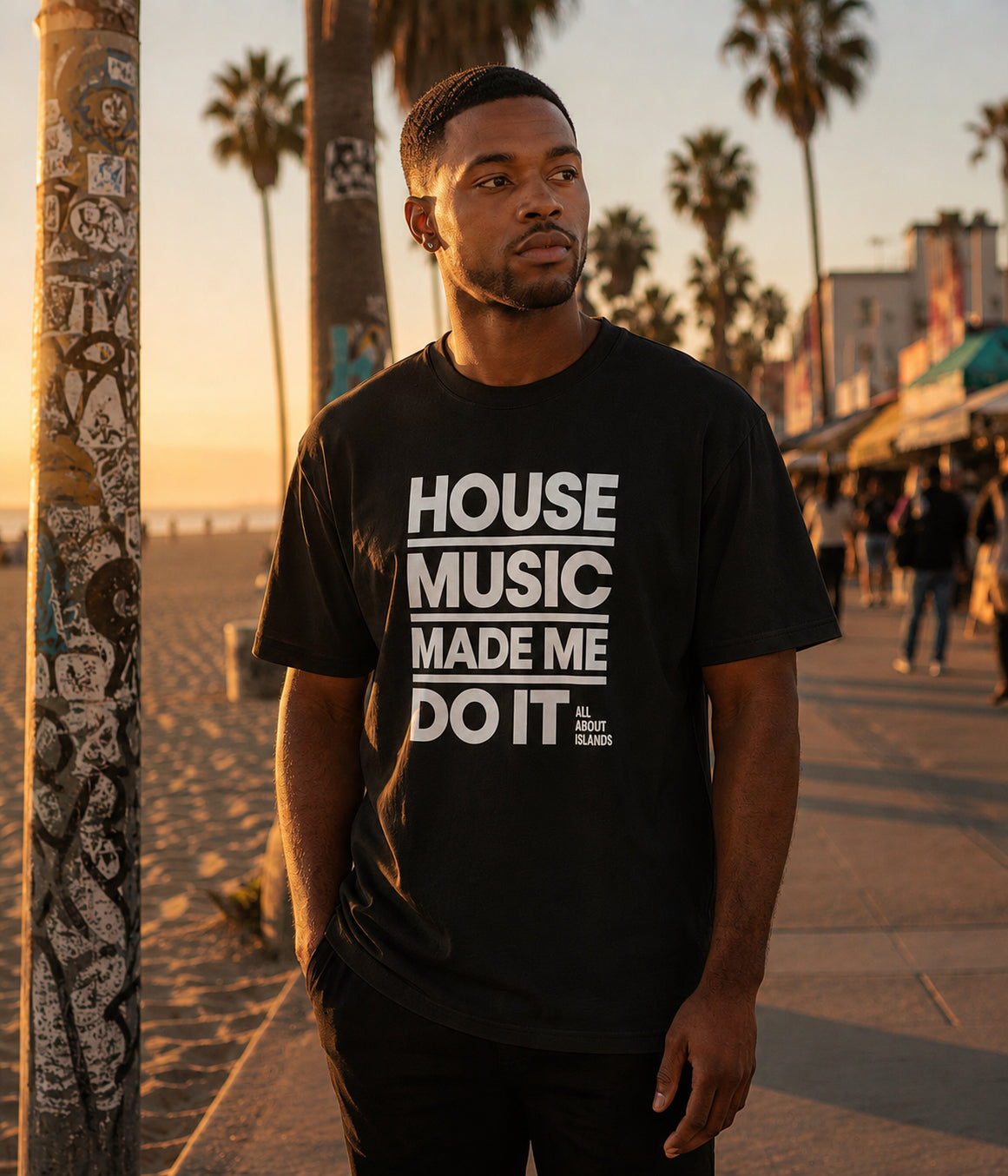 House Music Made Me Do It — Staple Tee (White)